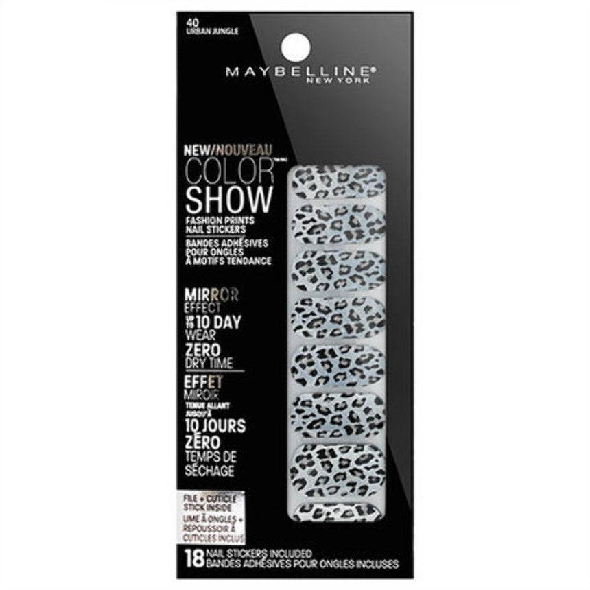 Maybelline Color Show Fashion Prints Nail Stickers - 40 Urban Jungle