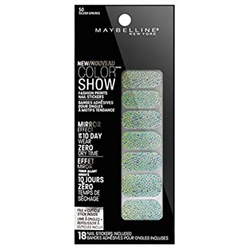 Maybelline Color Show Fashion Prints Nail Stickers - 50 Silver Sparks