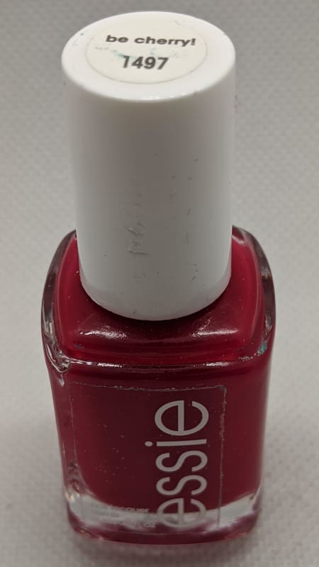 Essie - Be Cherry! - bright crimson red nails - red manicure