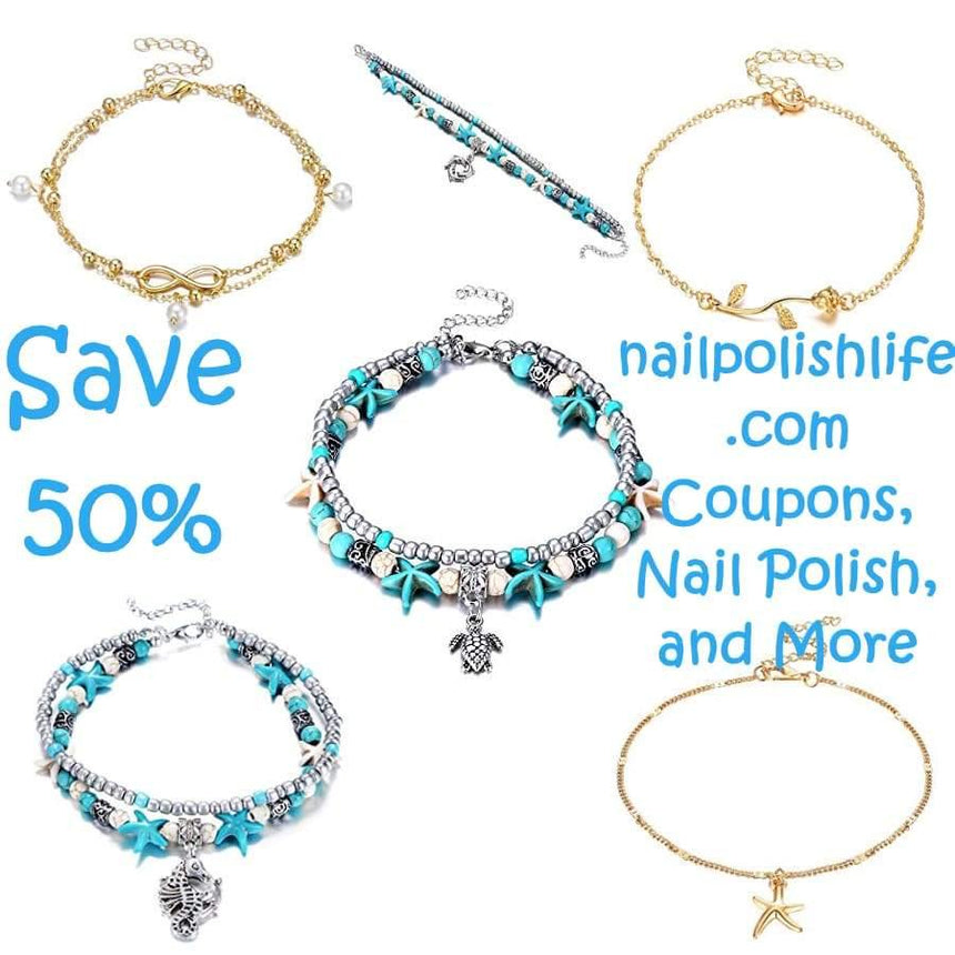 Double Coupons! Beach-Themed Anklets Over 50% Off