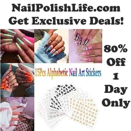 80% Off Letter Nail Art Stickers