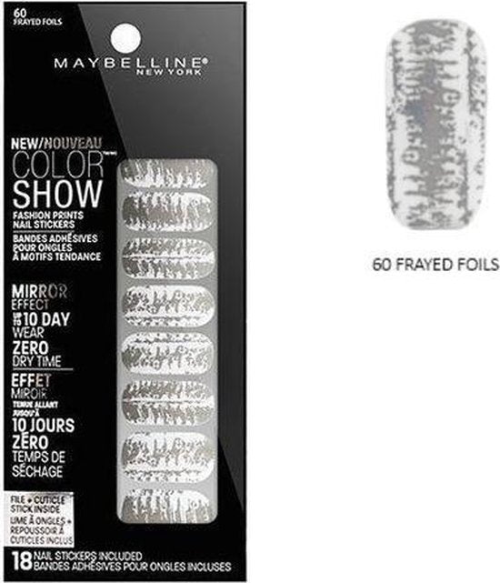 Maybelline Color Show Fashion Prints Nail Stickers - 60 Frayed Foils
