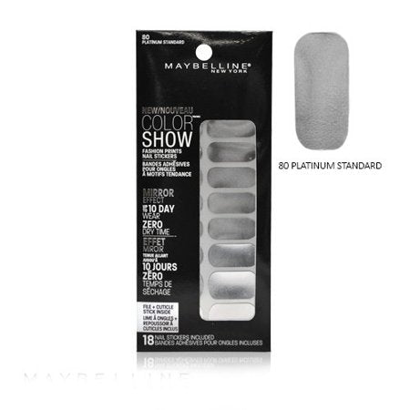 Maybelline Color Show Fashion Prints Nail Stickers - 80 Platinum Standard
