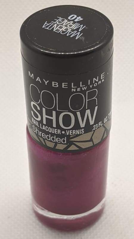 Maybelline Color Show Nail Lacquer Shredded - 40 Magenta Mirage-Nail Polish-Nail Polish Life