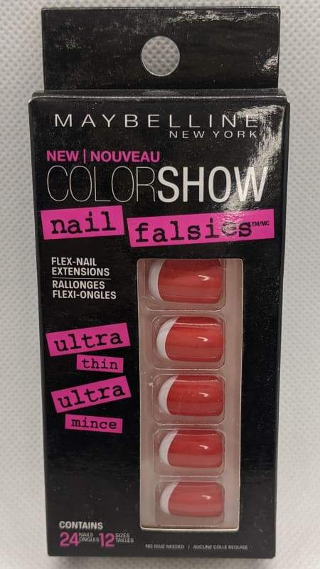 Maybelline Nail Falsies Flex Nail Extensions - 80 Keep It Red-Stick-on Nails-Nail Polish Life