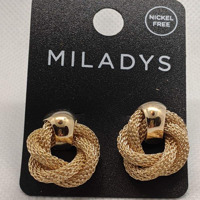 Miladys Braided Loop Earring - Gold-Nail Polish Life