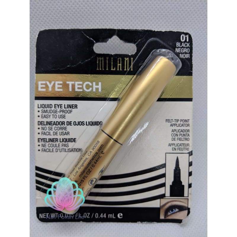 Milani Eye Tech Liquid Eyeliner - 01 Black-Eye-Nail Polish Life