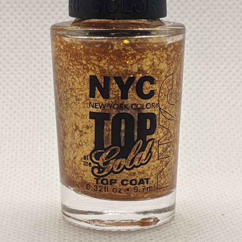 NYC In A Minute Sparkle Top Coat - 010 Top of the Gold-Nail Polish-Nail Polish Life